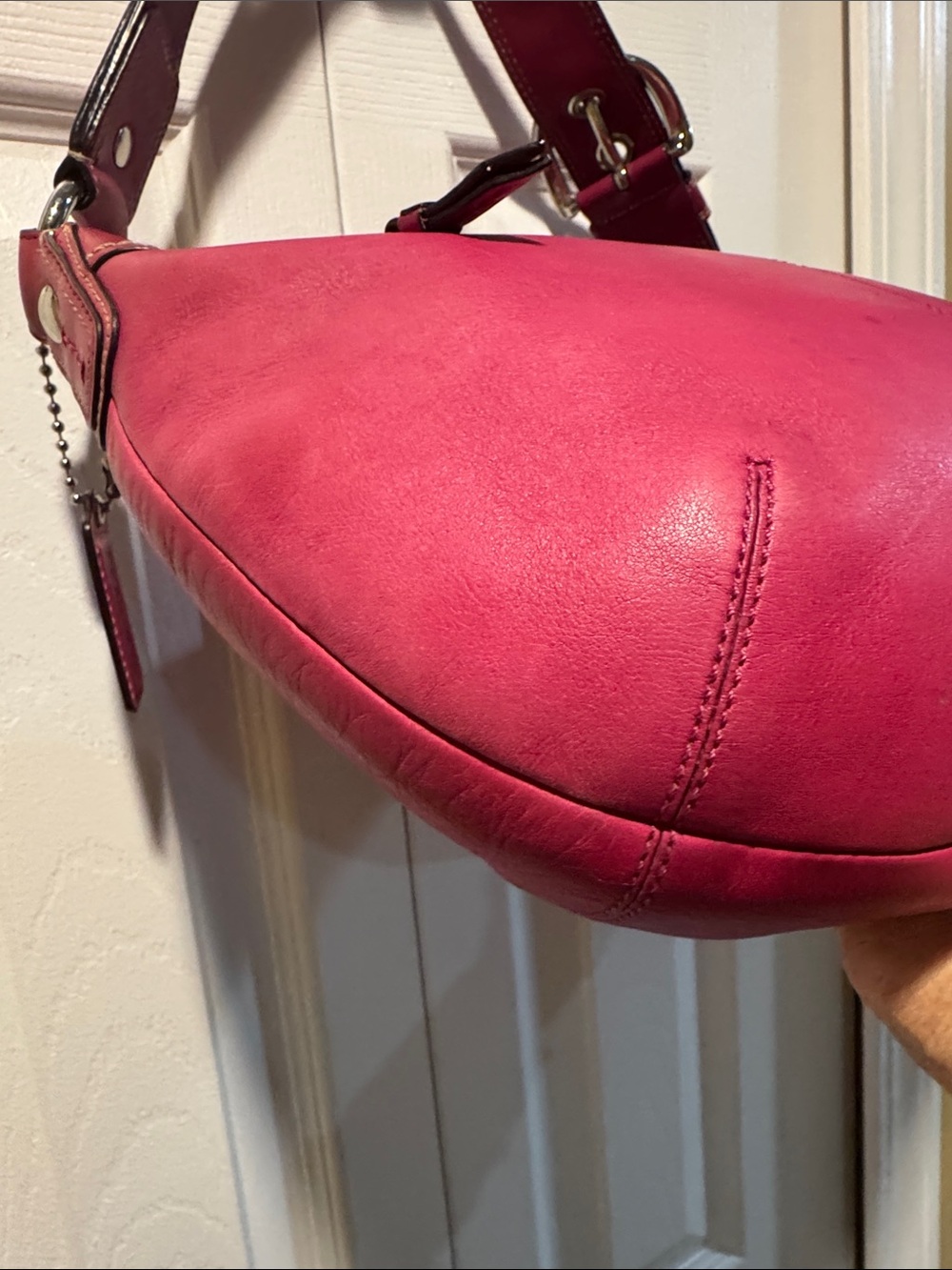 Coach Hot Pink Y2K Hobo Leather Shoulder Bag - Coach - Picture 7 of 11